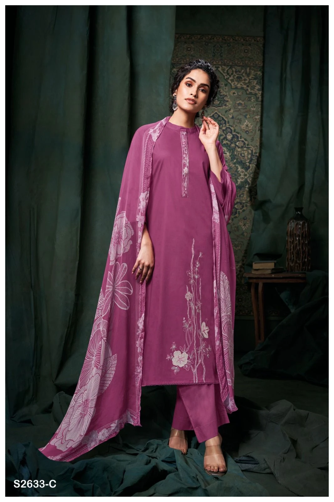 Ganga Riana 2633 Premium Cotton Solid Wholesale Fancy Salwar Suit Catalog — Wholesale Salwar Suits, Ganga wholesale from Surat - Gallery Image 2